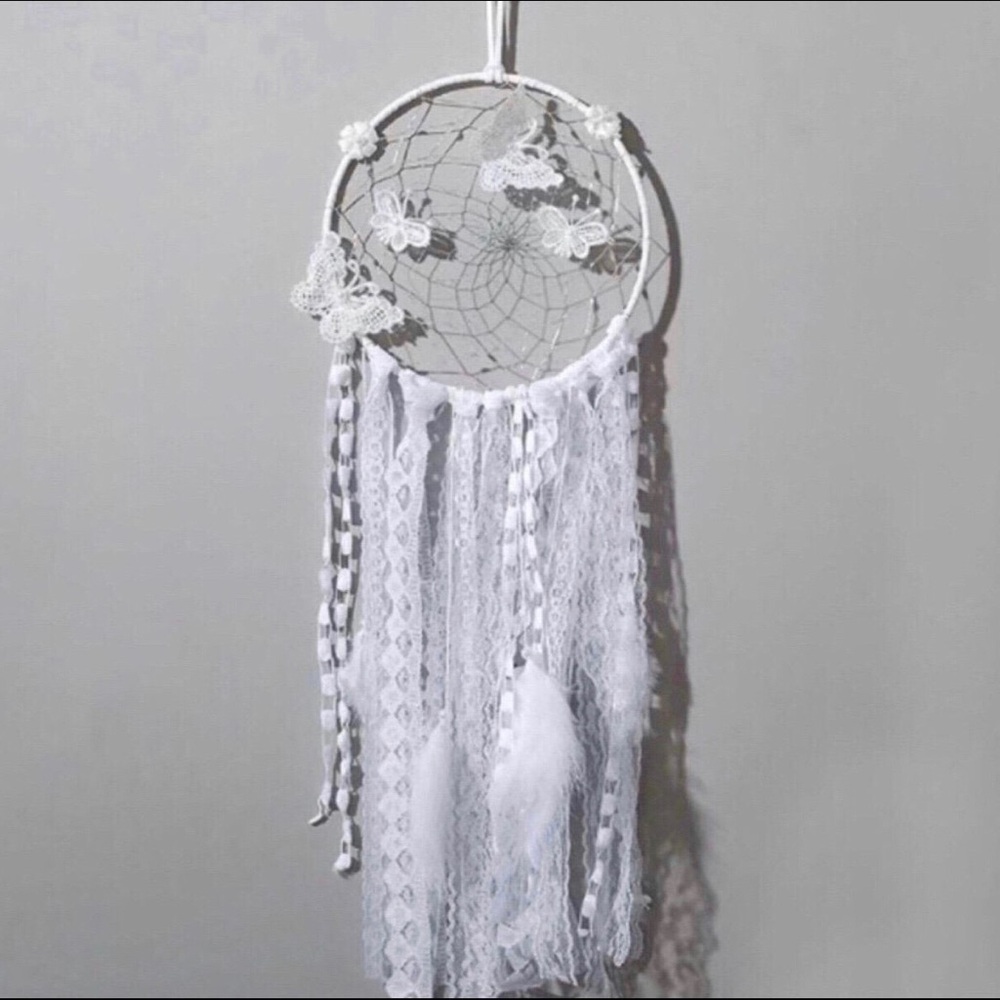 White Lace Dreamcatcher Wall Hanging